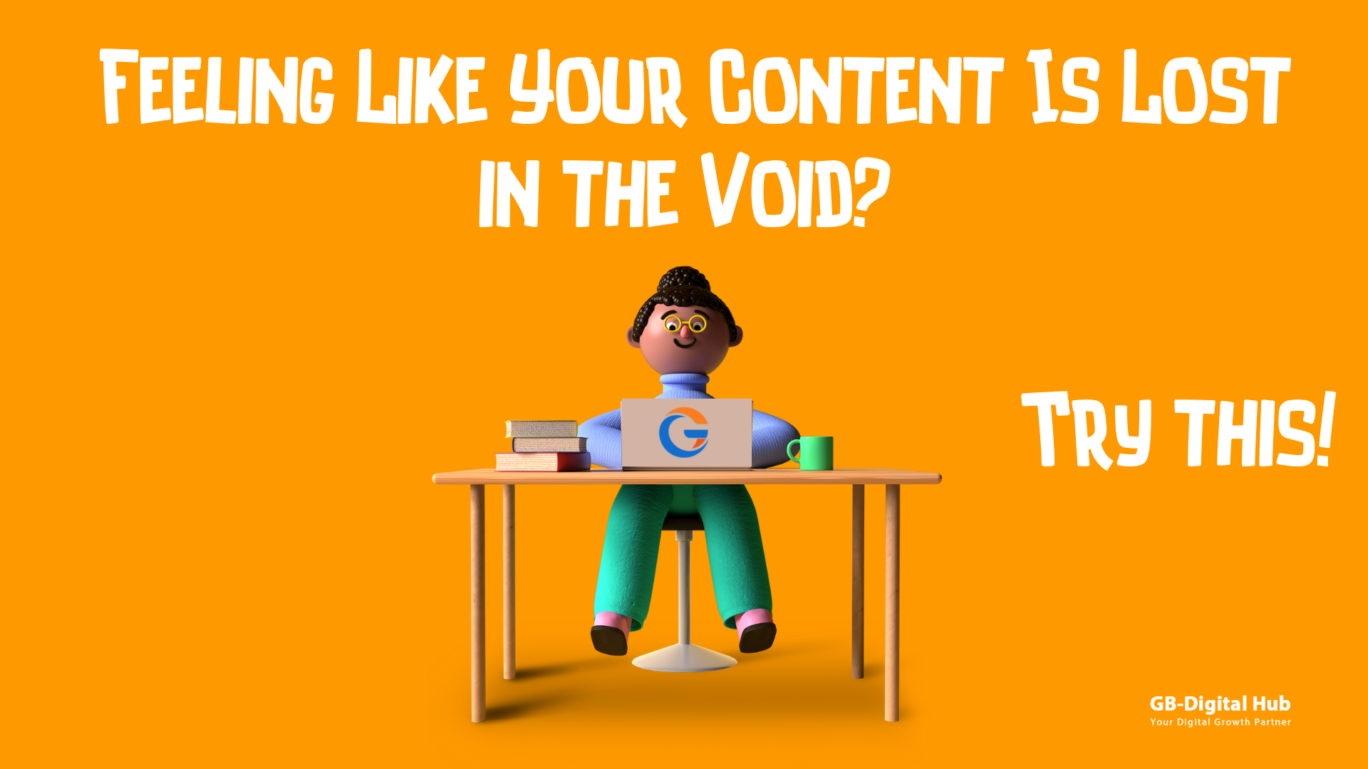 Frustrated content creator looking at a computer screen with low engagement, symbolizing difficulty in getting content noticed.